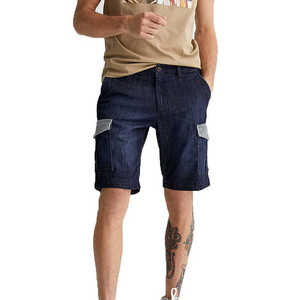 Custom Printed Spandex/<b>Polyester</b> Denim <b>Shorts</b>-Streetwear Y2K Summer Dark Casual Everyday Wear - Product Image 1