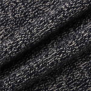 Pull col roulé gris anthracite pour homme, coupe ajustée, côtelé, tricoté, chaud, thermique, pour l'hiver - Product Image 6