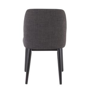 Set di 2 Sedie da Pranzo Contemporanee Tintori in Tessuto Grigio Antracite - Product Image 5