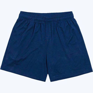 Shorts d'été pour hommes, shorts de basket en maille, tissu jersey doux, taille élastique, couleur unie brillante, shorts de sport décontractés pour la plage - Product Image 4