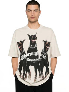 Camiseta Extra Grande para Hombre con Diseño Personalizado, Estilo Urbano, Cuello Redondo, Manga Corta, Algodón Jersey, Transpirable, con Estampado Gráfico - Product Image 4