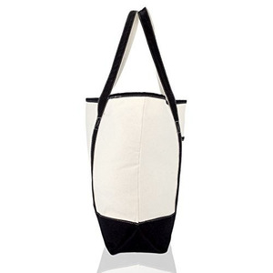 Sac de courses en toile surdimensionné avec fermeture éclair, sac de plage, sac de voyage, sac utilitaire avec poche extérieure - Product Image 3
