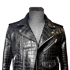 Veste en toile et cuir pour homme, style streetwear 2026, col montant, grande taille, longueur standard, hiver, haute qualité - Product Image 2