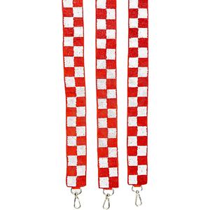 Correa de monedero con cuentas multicolor Tennessee Checkered College Texas Game Day Bolso transparente Correa de repuesto Algodón 49x1,75 - Product Image 2