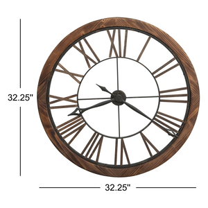 Modern Geometric Metal And Wood Wall <b>Clock</b> For Home Decor Antique Design <b>Large</b> Wall <b>Clock</b> For Living Room Decor At Good Price - Product Image 4