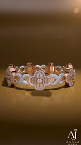 Pulsera de Plata de Ley 925 con Moissanita y Eslabones Cubanos, Bañada en Oro Rosa, con Dije de Flor, para Mujer, Joyería de Fiesta, de Moda - Product Image 6
