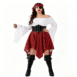 Nuevo Vestido de Pirata Sexy para Mujer, Disfraz de Halloween, Disfraz Medieval de California para Mujer, Vestido de Pirata - Product Image 1