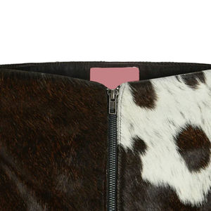Falda con estampado de vaca, cintura alta, estilo occidental chic, minifalda de piel de vaca para mujer, estilo moderno para festivales y ropa de calle - Product Image 2