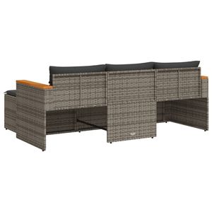 Grand ensemble de canapés de jardin modulaires en polyrotin gris, mobilier d'extérieur modulaire de qualité supérieure - Product Image 6