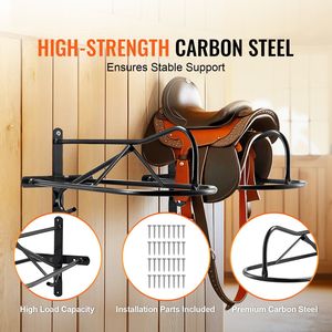 Porta Selle da Parete Portatile per 8 Selle, per Stalla, Stile Inglese, 27.3 X 16.3 X 12.5 Pollici con 8 Cuscinetti e Barre - Product Image 6