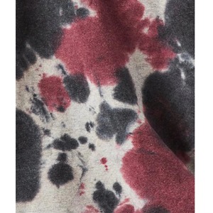 Sweat-shirt à capuche surdimensionné personnalisé pour femme, en coton French Terry, tie-dye gris bordeaux nuage, avec poche marbrée, vente en gros OEM - Product Image 6