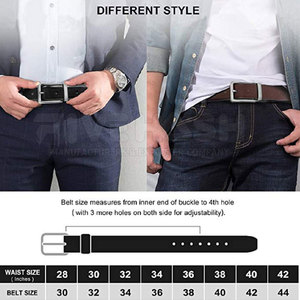 Ceinture en cuir, construction durable avec un design élégant, idéale pour les tenues formelles, le style décontracté et l'usage quotidien - Product Image 6