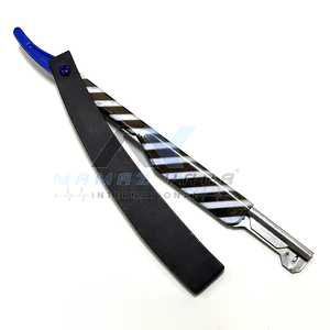 Professional Slide Lock Straight Shavette <b>Razor</b> Stainless Steel Half Blade Barber <b>Razor</b> with Exchangeable Blade Holder for <b>Men</b> - Product Image 3