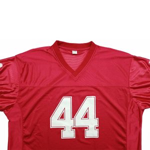 เสื้อฟุตบอลอเมริกันพิมพ์ลายสีแดง คอวี แขนสั้น เบอร์ 44 ผ้าตาข่าย โพลีเอสเตอร์ 100% ระบายเหงื่อได้ดี สำหรับผู้ใหญ่ ไซส์พลัส - Product Image 5