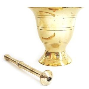 High Quality Brass Mortar And Pestle With Polish Finished For Manual <b>Coffee</b> And Spices <b>Grinder</b> Kitchenware Metal Imam Dasta - Product Image 1
