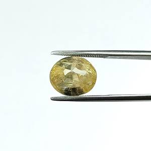 Zafiro amarillo ovalado natural de 4.92 quilates de Sri Lanka, piedras preciosas sueltas para la fabricación de joyas y anillos, tabla Ratti 5.25 YSOIN-140 - Product Image 1
