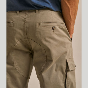 Pantalones Cargo de Lona para Hombre, 100% Algodón, Ecológicos, Ligeros, Estilo Vintage, Corte Recto Medio, Secado Rápido, Transpirables, Color Sólido - Product Image 4