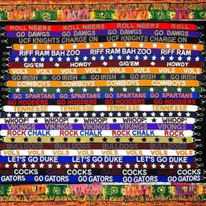 Lanières brodées à la main pour équipes sportives avec broderie en coton, forme personnalisée, souvenir en toile - Product Image 1