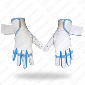 Guantes de Béisbol Profesionales de Piel de Cabra de Alta Calidad, Nuevos, con Puño Largo, Combinación de Colores Azul Cielo y Blanco, Unisex - Product Image 6