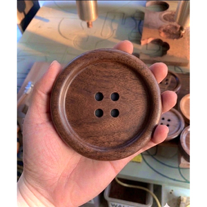 Posavasos Redondos Ecológicos de Madera de Haya de 10 mm de Grosor para Bebidas con Espacios en Blanco para Grabado Láser - Product Image 4