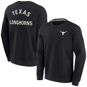 2025 Nouvelle Arrivée Université Du Texas Longhorns Unisexe Super Doux Léger Pull Crew Sweat-Noir - Product Image 1