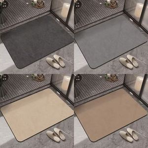 Minimalist Rectangle TPE Bath Mat With Rubber Backing Anti Slip Solid Color For Bathroom <b>Floor</b> Color For Bathroom <b>Floor</b> - Product Image 5