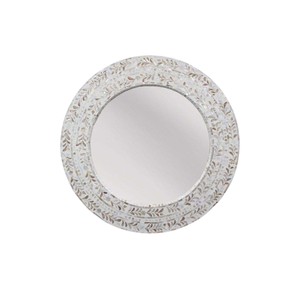 Premium Wholesale Handcrafted Round Wall Mount <b>Mirror</b> Natural Mosaic Shell <b>Tile</b> Interior Mother Of Pearl <b>Mirror</b> - Product Image 1