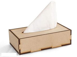 Aqdus Saleem Modern <b>Wooden</b> <b>Laser</b>-<b>Cut</b> Tissue Box Cover & Napkin Holder for Home Car Office - Product Image 4