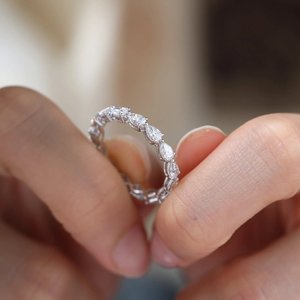 925 Sterling Silver Gold <b>Adjustable</b> Lab Grown Diamond Statement <b>Ring</b> Elegant Luxury Jewelry Brilliant Stone Setting - Product Image 5