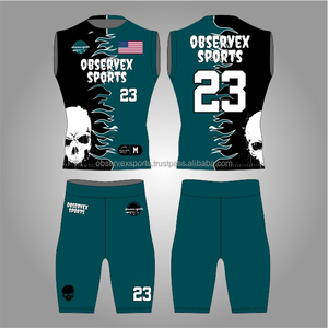 Uniformes de football américain 7v7 de haute qualité, compression, sublimation personnalisée, maillot 7on7 avec nom et numéros d'équipe - Product Image 1