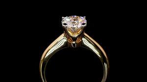 14K Solid Gold Lab Grown Brilliant Cut Diamond Rings Prong Setting Rhodium Plated Minimalist Design-Engagement Wedding <b>Gift</b> - Product Image 6