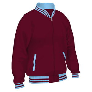 Blouson de sport pour homme style varsity en satin matelassé avec fermeture éclair, col et poignets côtelés, poche avant et patchwork camouflage - Product Image 3