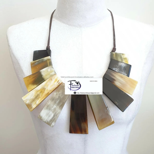 Venta caliente collar de cuerno de búfalo hecho a mano cuerno Natural joyería de moda de alta calidad collares de cuerno de búfalo por FWE - Product Image 4