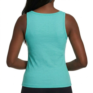 Top Corto de Verano para Mujer con Logo Personalizado, Top Corto Acanalado sin Mangas de Color Liso con Espalda Cruzada para Mujer - Product Image 2