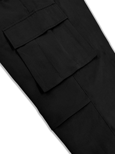 Pantalon cargo respirant en toile pour homme, taille mi-haute, style sportswear, idéal pour le printemps, en polyester/coton, avec cordon de serrage, vente en gros - Product Image 3