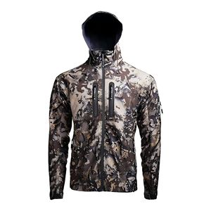 Veste softshell pour homme à imprimé camouflage, fermeture éclair intégrale, imperméable, style chasse en plein air, polyester, à capuche, manches longues, pour l'automne - Product Image 5