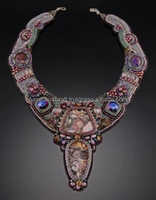 Collier de mariage brodé et perlé SAMI HANDICRAFTS SH-1544, style romantique, pour femme, vente en gros