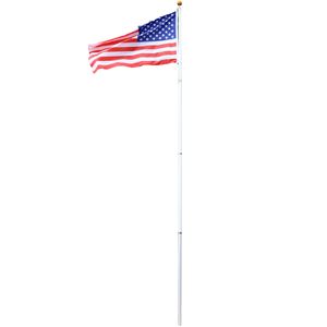 Kit de Mástil Telescópico para Bandera de 16 Pies, Aluminio Extra Grueso y Resistente, para Interiores y Exteriores, Mástiles de Aluminio para Bandera de Alta Resistencia - Product Image 2
