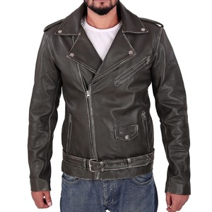 Men's Premium Quality Leather <b>Jacket</b> Canvas Fabric Stand Collar Front Logo-Reversible Breathable Winter Motorcycle <b>Racing</b> <b>Jacket</b> - Product Image 3
