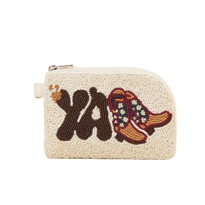 Handmade Colorful Beaded Coin Purse for Kids Custom Fabric <b>Wallet</b> Zipper Closure Pocket <b>Money</b> Purse - Product Image 1