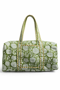 Bolsos de Algodón Kantha Acolchados con Costuras Tradicionales, Estampados y Asas Suaves para Viajes y Uso Diario - Product Image 4