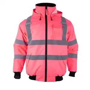 Chaqueta de seguridad de alta visibilidad, cortavientos ligero para ciclismo, correr, senderismo, logotipo personalizado, chaqueta protectora solar para hombres - Product Image 3