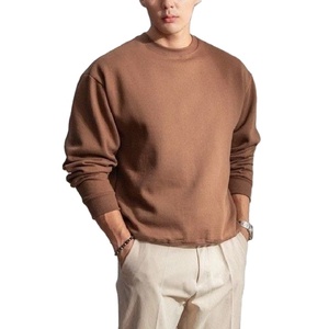 เสื้อยืดสเวตเชิ้ตแขนยาวผ้าฝ้ายโพลีเอสเตอร์สำหรับผู้ชายเสื้อสเวตเชิ้ตแบบสวมหัวแนววินเทจแฟชั่น - Product Image 1