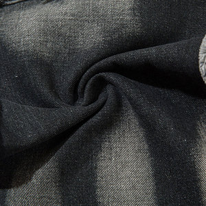 Jeans en denim gris foncé patchwork pour homme, coupe large, délavé, style Y2K streetwear, coupe ample, qualité OEM personnalisée - Product Image 4