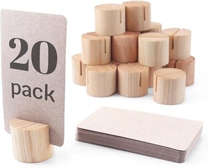 Minimal Small Wooden Base Card Stand for Office Desk Restaurants Events Parties Photos and Price Tag Display From India - Product Image 1