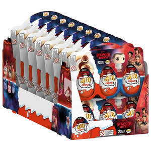 72 pièces Kinderr Joy Stranger Things T1 Œufs en chocolat avec jouets surprise assortis, boîte de bonbons en vrac, friandises de fête pour enfants et collectionneurs - Product Image 1
