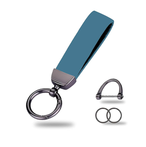 Porte-clés en cuir personnalisé promotionnel avec logo gravé au laser, porte-clés créatif en cuir fait main, vente chaude, cadeau original - Product Image 5