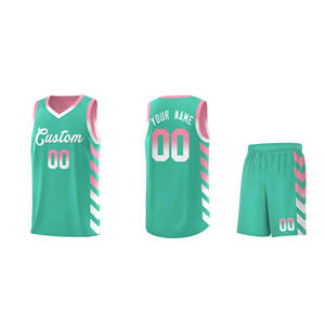 Tenue de basketball minimaliste pour hommes – Ensemble maillot et short sublimé au design épuré – Vêtements de sport de basketball simples - Product Image 3