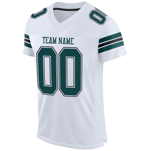 Nueva Camiseta de Fútbol Americano de Malla Verde y Blanca con Cuello en V de Poliéster de Alta Calidad, Edición Limitada, Transpirable - Product Image 1