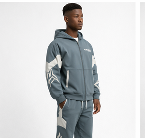 Custom Men's Zip Hoodie Tracksuit <b>Set</b> Premium Polyester Sportswear Jogger Suit Gym Training Suit Athletic Fitness Tracksuit - Product Image 3